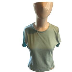 The North Face Top For Women T-Shirt Short Sleeves Sz S Crew Neck Blue EUC